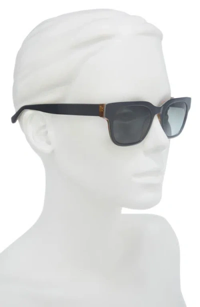 Eyebobs Numero Uno 49mm Rectangular Polarized Sunglasses In Black/grey/amber