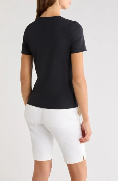 G/fore Tech Golf Upf 50+ Rib T-shirt In Black