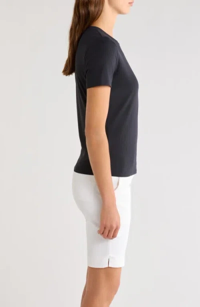 G/fore Tech Golf Upf 50+ Rib T-shirt In Black