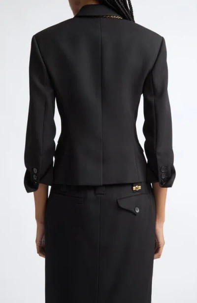 Versace Wool Grain De Poudre Informal Jacket In Black