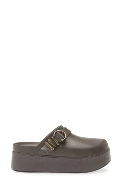 Crocs Dylan Boho Buckle Platform Clog In Espresso