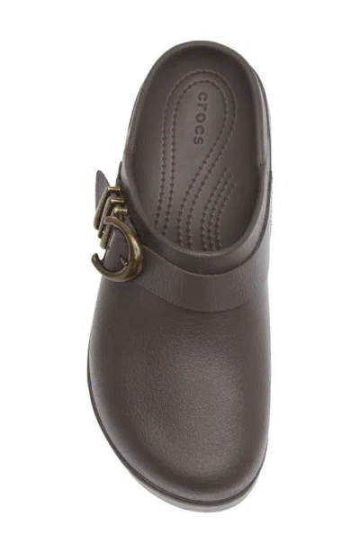 Crocs Dylan Boho Buckle Platform Clog In Espresso