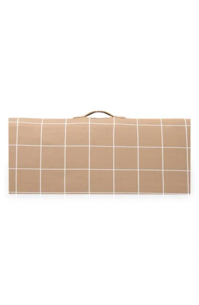 Laylo Pets Grid Print Dog Bed In Neutral