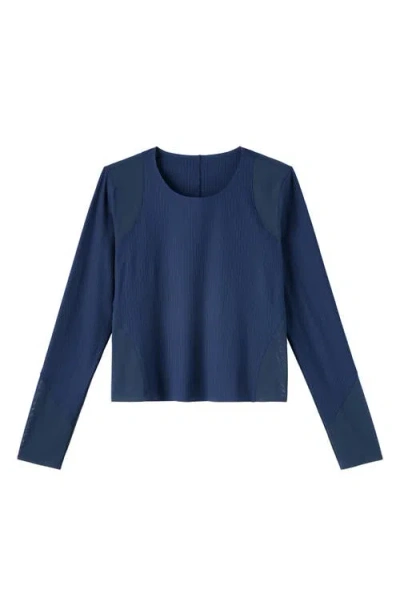 Rhone Lightspeed Performance Long Sleeve T-shirt In Blue