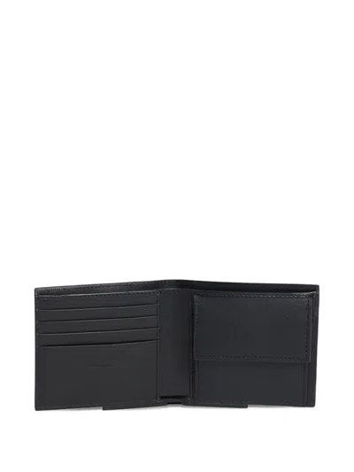 Dsquared2 Logo-plaque Leather Wallet In Black