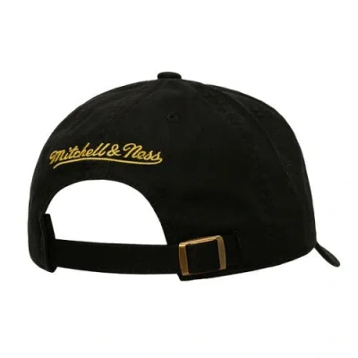 Mitchell & Ness Black Boston Bruins Micro Lefty Adjustable Hat In Black