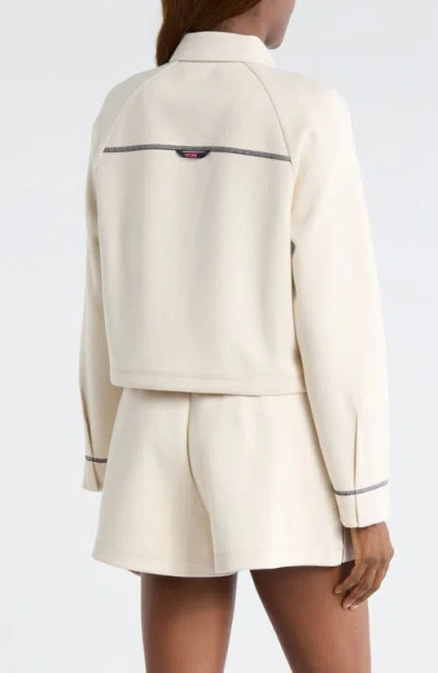 G/fore Cozy Double Knit Golf Jacket In White