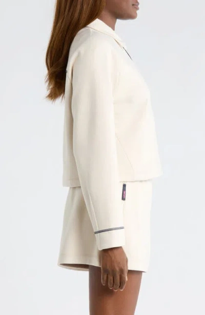 G/fore Cozy Double Knit Golf Jacket In White