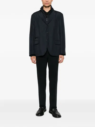 Corneliani Layered Button-up Jacket In Blue