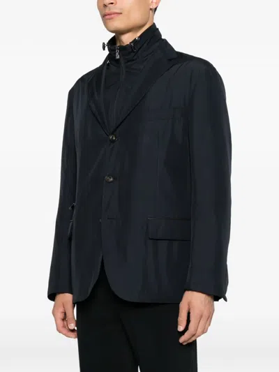 Corneliani Layered Button-up Jacket In Blue