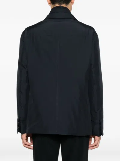 Corneliani Layered Button-up Jacket In Blue