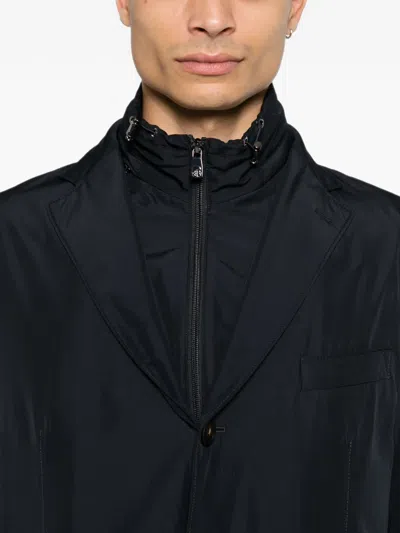 Corneliani Layered Button-up Jacket In Blue