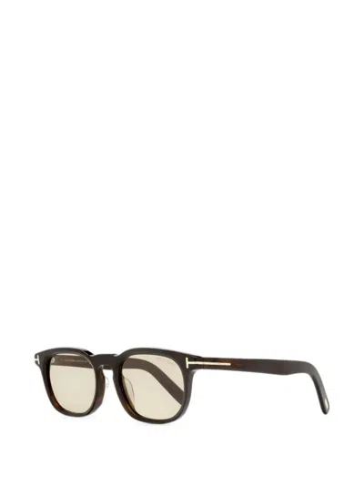 Tom Ford Alternative Fit Rectangular-frame Sunglasses In Purple