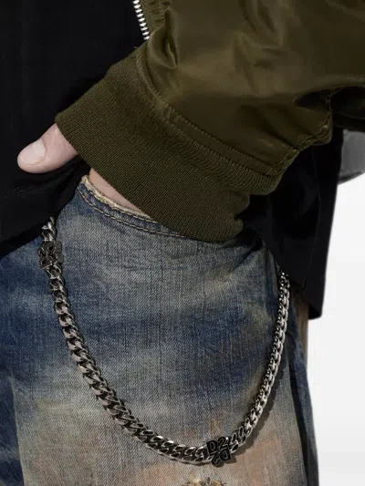 Dsquared2 Logo-plaque Chain In Silver