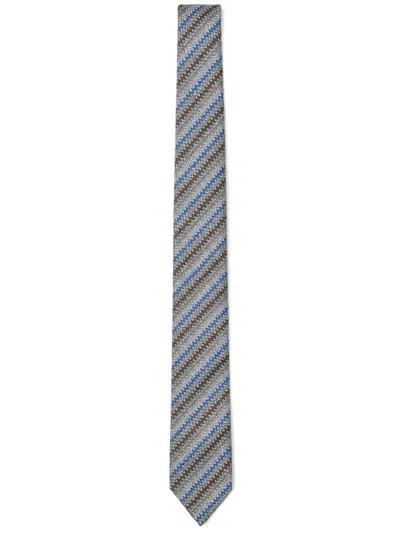 Missoni Zigzag Silk Tie In Multi