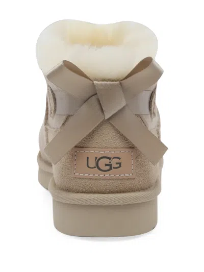 Ugg Ultra Mini Bailey Suede Boots In Neutral