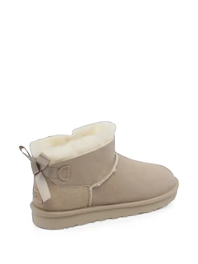 Ugg Ultra Mini Bailey Suede Boots In Neutral