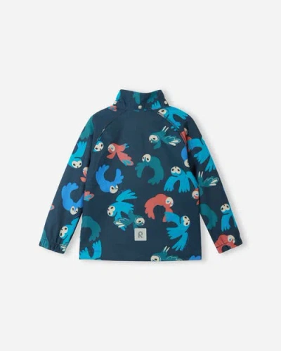 Reima Vantti Print Softshell Jacket In Blue