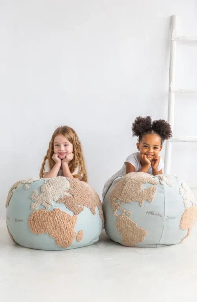 Lorena Canals World Map Pouf In Multi