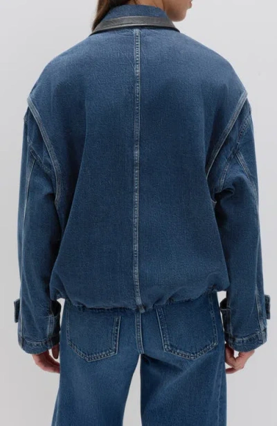 M&s Denim Bomber Jacket In Blue
