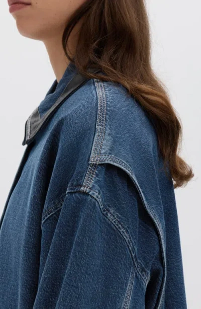 M&s Denim Bomber Jacket In Blue