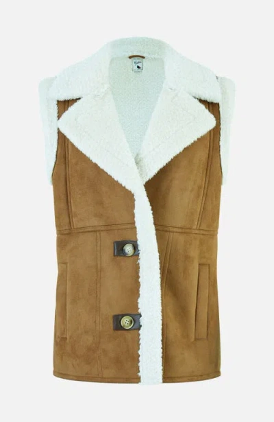 Yumi Button Up Gilet In Multi