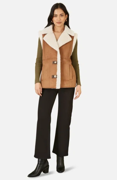 Yumi Button Up Gilet In Multi