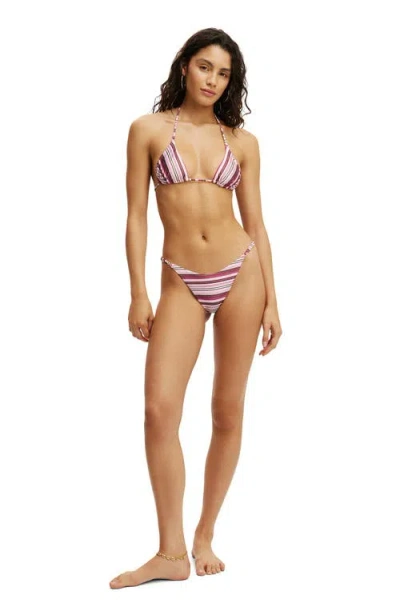 Cotton On Body Micro String Triangle Bikini Top In Purple