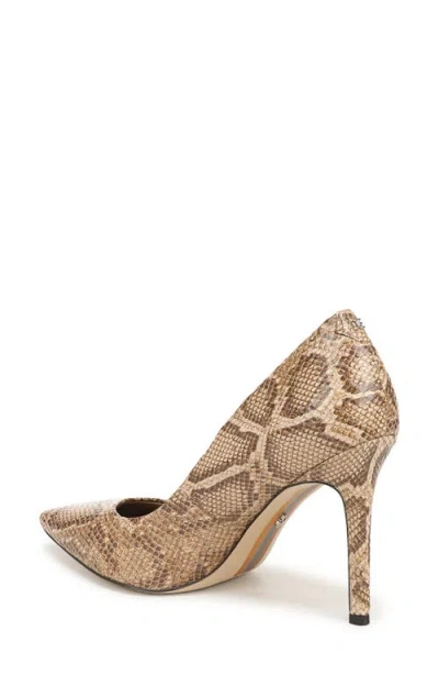 Sam Edelman Hazel Pointed Toe Pump In Light Sand Snake Print