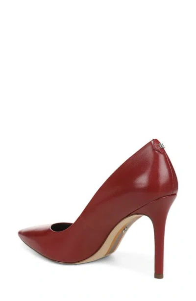 Sam Edelman Hazel Pointed Toe Pump In Deep Scarlet