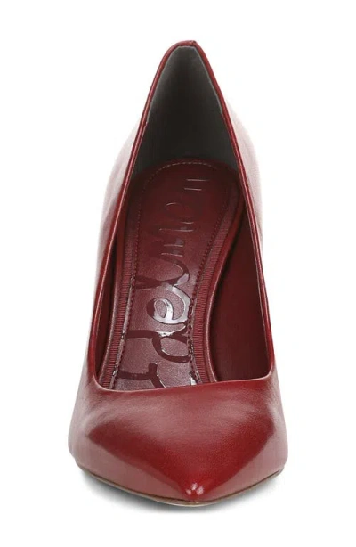 Sam Edelman Hazel Pointed Toe Pump In Deep Scarlet