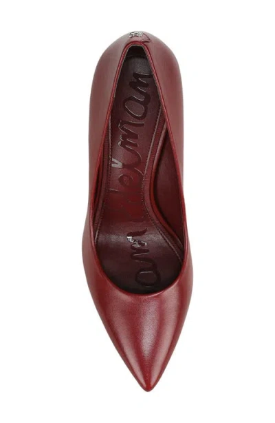 Sam Edelman Hazel Pointed Toe Pump In Deep Scarlet