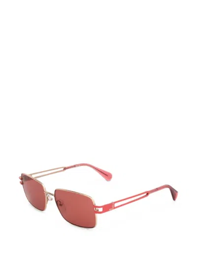 Max & Co Rectangle-frame Sunglasses In Gold