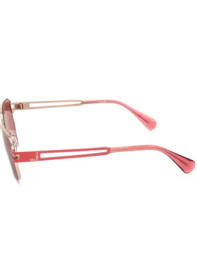 Max & Co Rectangle-frame Sunglasses In Gold