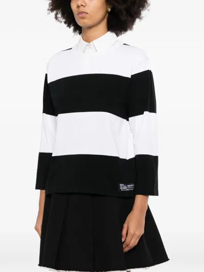 Agnès B. Horizontal-stripe T-shirt In Black