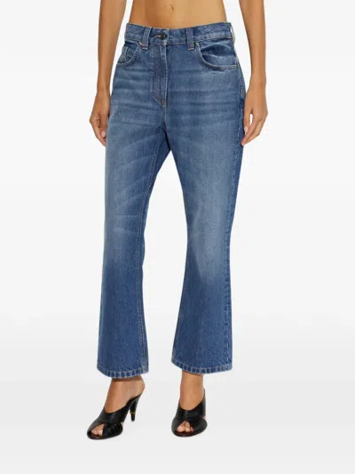 Versace Cotton Jeans In Blue