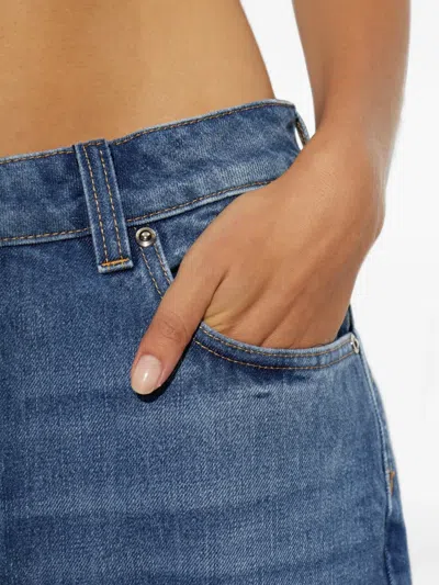 Versace Cotton Jeans In Blue