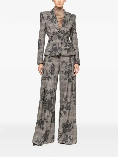Nissa Single-breasted Fitted Blazer In Gray