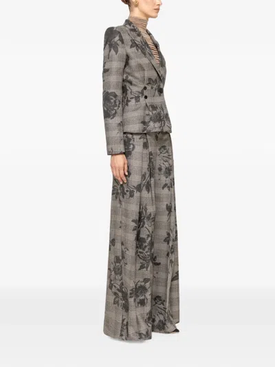 Nissa Single-breasted Fitted Blazer In Gray