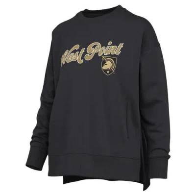Pressbox Black Army Black Knights Bonanza Chenille Harper Script Sweatshirt In Black