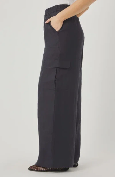 Splendid Stella Linen Cargo Pull-on Pants In Lead