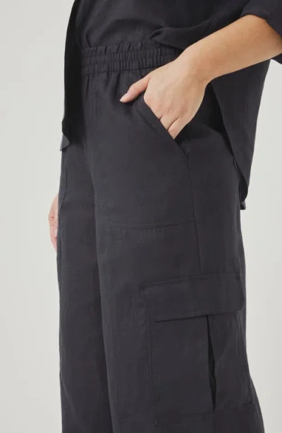 Splendid Stella Linen Cargo Pull-on Pants In Lead
