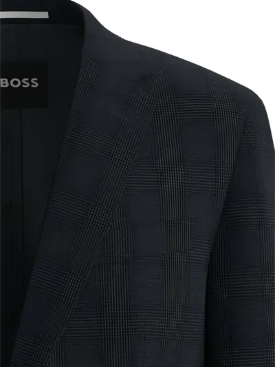 Hugo Boss Check-pattern Wool Suit In Multi