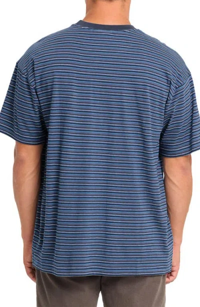 Billabong Baxter Oversize Stripe Pocket T-shirt In Blue