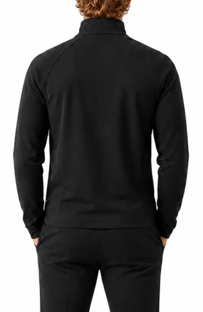 Maceoo Marthyr Half Zip Performance Sweater In Black