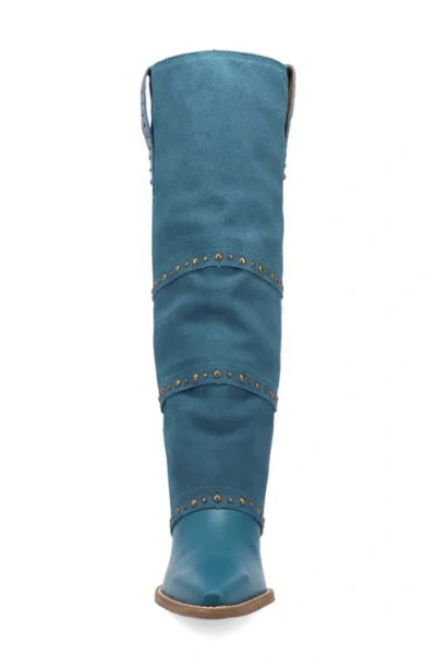 Dingo Texani Studded Knee High Boot In Blue