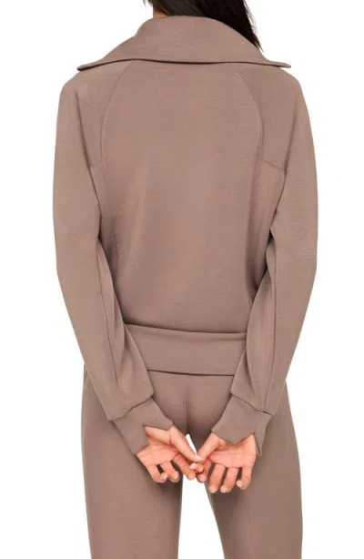 Spanx ® Airessentials Half Zip Sweatshirt In Brown