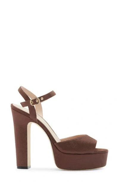 Stuart Weitzman Reade Platform Sandal In Walnut