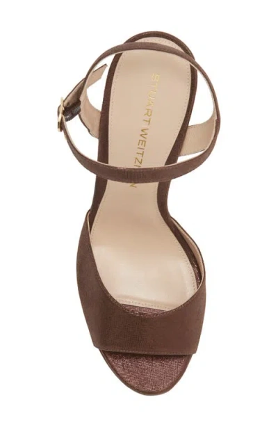 Stuart Weitzman Reade Platform Sandal In Walnut