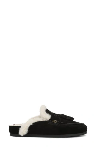 Sam Edelman Astrid Genuine Shearling Lined Mule In Black
